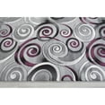 thumbnail image 1 of Handcraft Rugs HR Spiral/Swirls Modern Contemporary Hand Carved Area Rug 3-D effect Purple - 5' x 7', 1 of 5