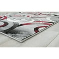 thumbnail image 1 of Handcraft Rugs HR Spiral/Swirls Modern Contemporary Hand Carved Area Rug 3-D effect Red - 5' x 7', 1 of 5