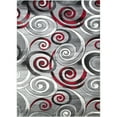 thumbnail image 1 of Handcraft Rugs HR Spiral/Swirls Modern Contemporary Hand Carved Area Rug 3-D effect Red - 7'5" x 10', 1 of 5
