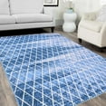 thumbnail image 1 of Handcraft Rugs-Moroccan Trellis/Diamond Pattern Area Rug- Blue/White, 1 of 9