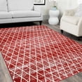 thumbnail image 1 of Handcraft Rugs-Moroccan Trellis/Diamond Pattern Area Rug- Red/White/Gray, 1 of 10