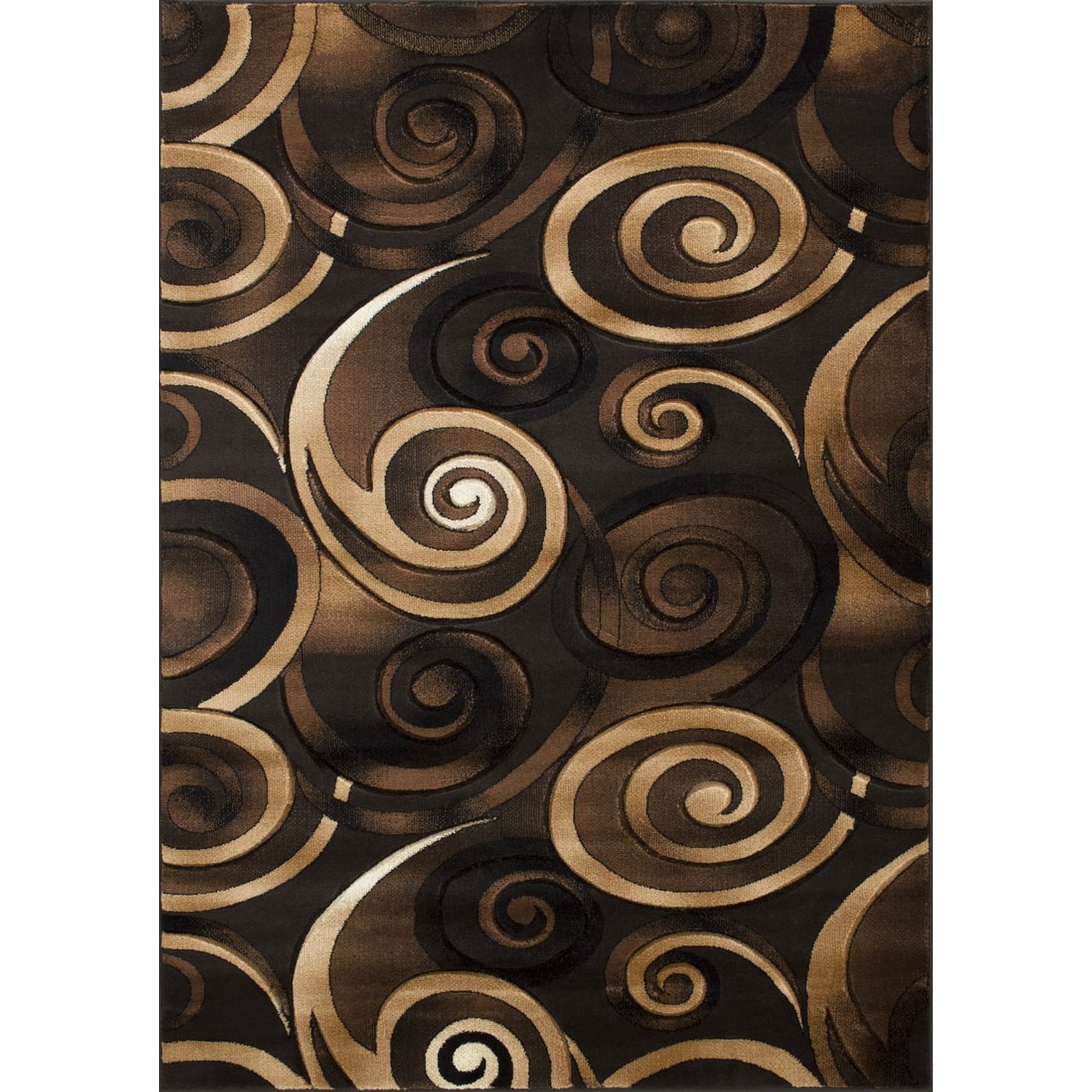 Handcraft Rugs-Spiral/Swirls Modern Contemporary Hand Carved Area Rug ...