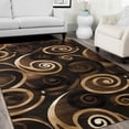 thumbnail image 1 of Handcraft Rugs-Spiral/Swirls Modern Contemporary Hand Carved Area Rug-Chocolate/Beige/Black, 1 of 9