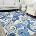 thumbnail image 1 of Handcraft Rugs-Swirls Rugs/Luxury Livingroom Modern Soft/Smooth-Blue/Silver/Gray/White, 1 of 9