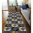 thumbnail image 1 of Handcraft Rugs-Yellow/Grey/Silver/Black/Dimond Pattern Area Rug Modern Contemporary Geometric Design, 1 of 4