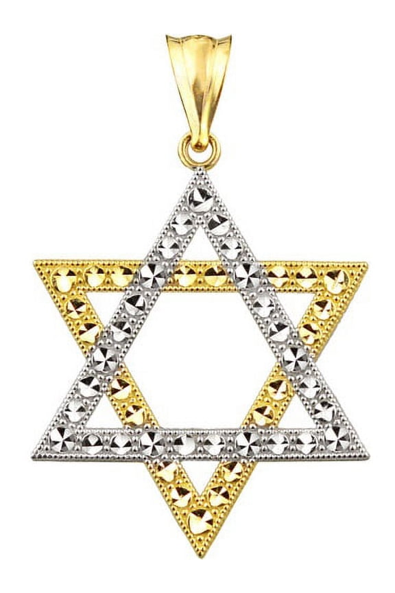 Handcrafted 10kt Gold Star of David Charm Pendant