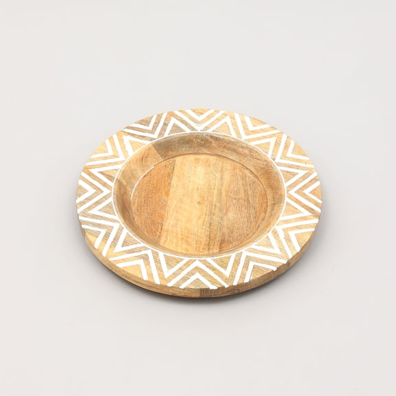 Handcrafted 13" Wood Charger Plate| Wooden Dinning Placemat|Artisan Wood Tableware