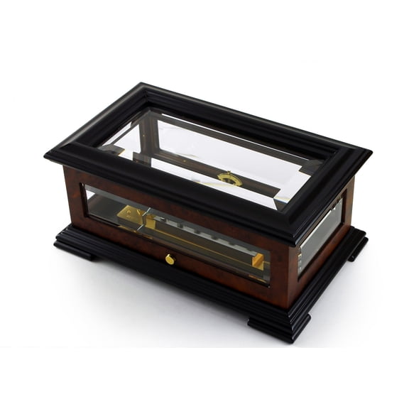 Handcrafted 50 Note Sankyo Beveled Glass Music Box - All I Ask Of You / Music of the Night / Phantom of the Opera (3 tunes)