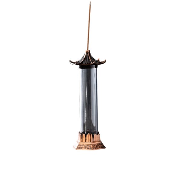 Handcrafted Ancient Pavilions Backflow Burners With Copper Alloy For Relaxing Home Enhancement