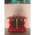 thumbnail image 1 of Handcrafted Antique Rajisthani Wooden Mandir / Ethnic Temple/Wooden Puja Mandir For Home And Office / Wall Hanging Mandir / Mandir With Door, 1 of 4