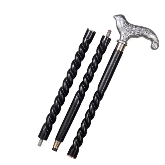 Handcrafted BUBBA STIK Texas-Style Walking Stick Cane with Stained Finish, Unique Handmade Gift for Any Occasion