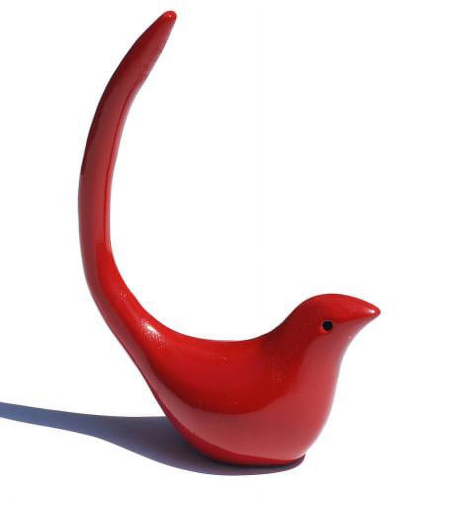 Handcrafted Bird Ring Holder for Jewelry (Red)