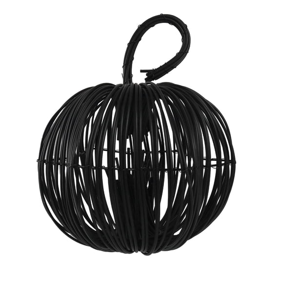 Handcrafted Black Rattan Pumpkin for Halloween Party Decorations