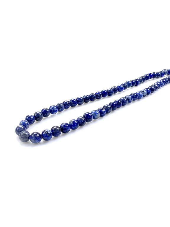 Handcrafted Blue Color Created-Lapis-Lazuli Gemstone Bead Necklace Women Men 19