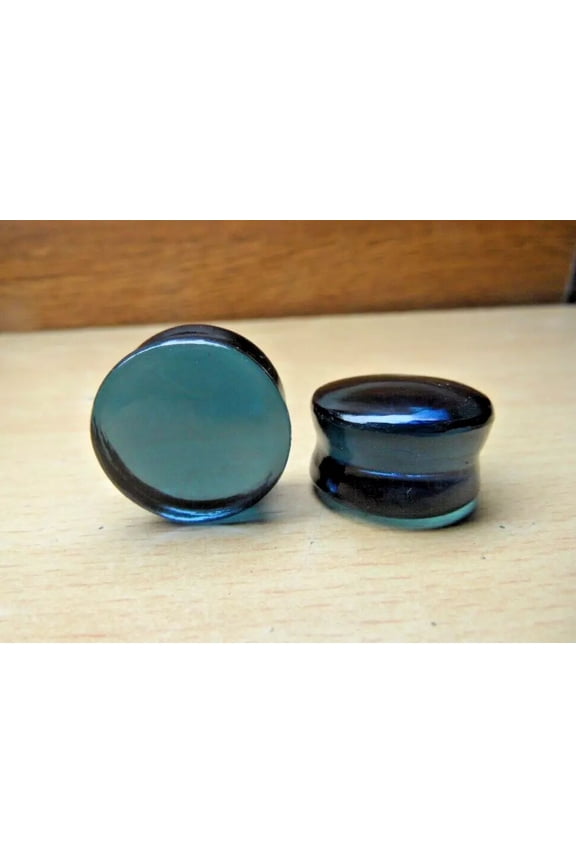 Handcrafted Blue Sapphire Tunnels Ear Gauges & Plugs Earrings – Unique Plugs Earring Design for Stylish Piercings Convex & Flat-11mm