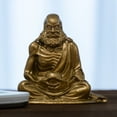 thumbnail image 1 of Handcrafted Brass Bodhidharma Statue – Icon of Wisdom & Resilience, Ideal for Home & Office, Vintage Style, 1 of 12