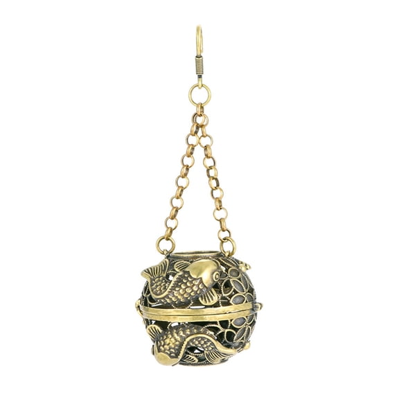 Handcrafted Brass Aromas Ball with Chain Antique Hollowout Incenses Burners