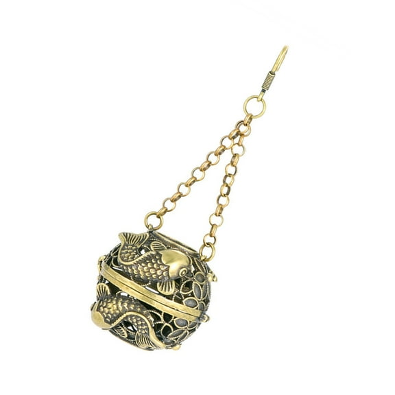 Handcrafted Brass Aromas Ball with Chain Antique Hollowout Incenses Burners