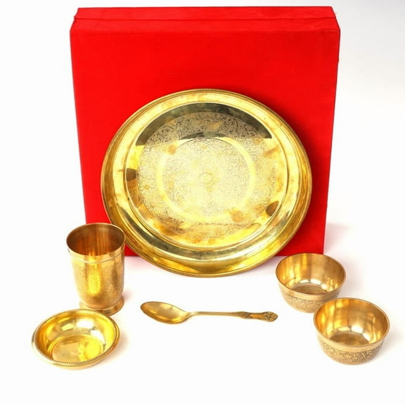 Handcrafted Brass Dinner Set