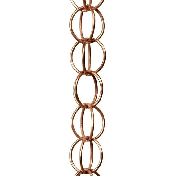 Metal Bell Rain Chain with Flamed Brass Finish for Outdoor Decor, 39. 4 Inches Long