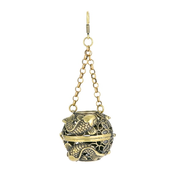 Handcrafted Brass Scent Diffuser Censers With Antique Finish and Chain for Enhancing Living Room Bedroom Atmospheres