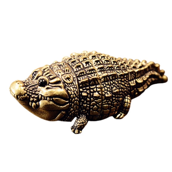 Handcrafted Brass Statue Decor, Vintage Collectible Figurine for Bookshelf Display & Home Accent