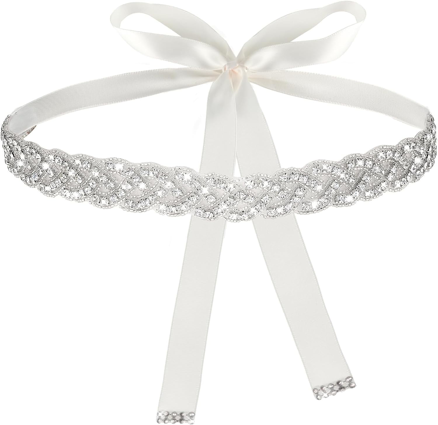 Handcrafted Bridal Rhinestone Wedding Waist Belt for Women, Bling Crystal Belts  Glitter Ribbon Belt for Jeans Dress