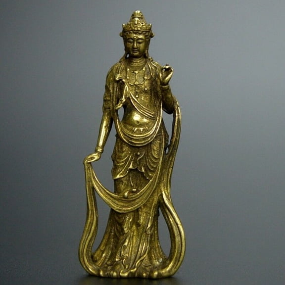 Handcrafted Bronze Meditation Deity Asian Art Sculpture Zen Home Decor Spiritual Gift Statue