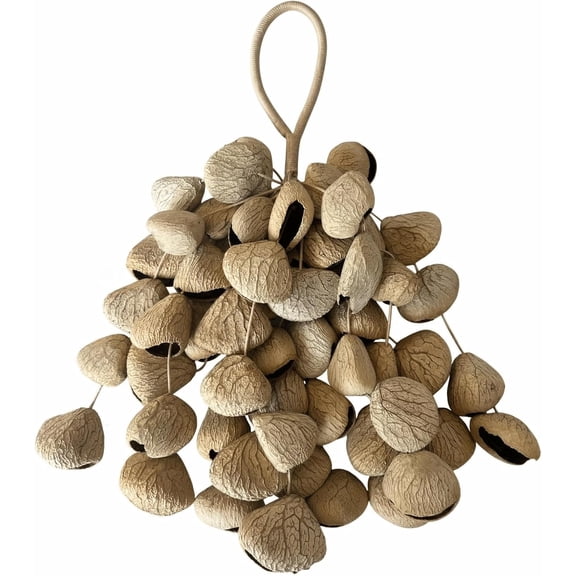 Handcrafted Cacho Seed Rattle Natural Sound Healing Instrument, African Peruvian Hand Percussion Shaker for Meditation, Yoga, and Musical Gifts (Panji Style)