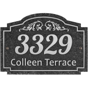 Handcrafted Carving Vintage Address Plaque, House Number Sign, with Street Name Personalized Sign Wall Plaque