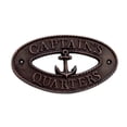 thumbnail image 1 of Handcrafted Cast Iron - Antique Copper Captain's Quarters Sign 9"", 1 of 2