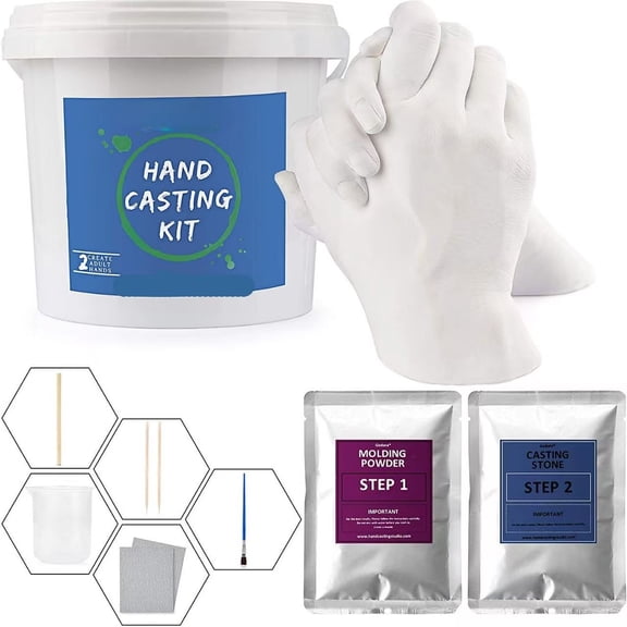 Handcrafted Casting Kit – Original Couple’s Handmade Mold Kit – Valentine’s Day Gift for Her and Him – Anniversary Engagement Gift for Women, Men, Mothers, Wives