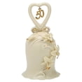 thumbnail image 1 of Handcrafted Ceramic Ivory Orchid Flower Bell 50th Anniversary Decor Gift 5", 1 of 6