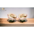 thumbnail image 1 of Handcrafted Ceramic Rose Flower Salt and Pepper Shakers, 1 of 3
