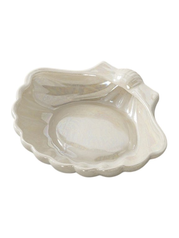 Handcrafted Ceramic Shell Shape Dish Perfect For Organizing Rings Earrings Key