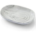 thumbnail image 1 of Handcrafted Ceramic Soap Dish: Decorative Soap Holder with Unique Marble Textures, Bar Soap Holder for Shower, Bathroom, Kitchen, Tubs, Sink, Hotels, Counters (Gray), 1 of 10