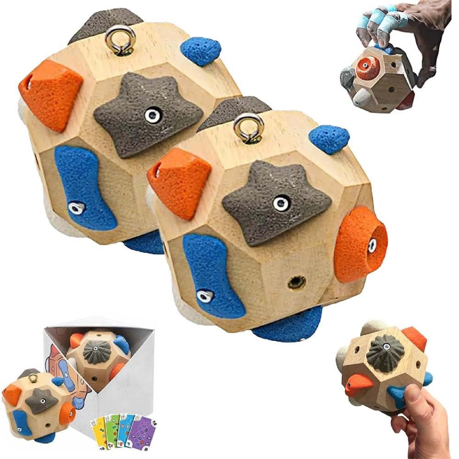 Handcrafted Climbing Blocks Toys| Finger Strengthener & Grip Trainer for Rock Climbers | Bouldering Training Tool | Ideal Gift for Beginners & Professionals (2pcs)