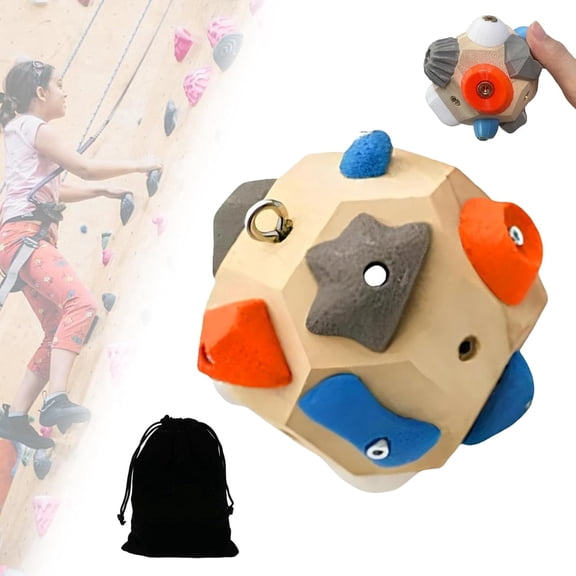 Handcrafted Climbing Training Balls Build Finger Strength & Grip Precision with 3D Rock Holds Portable Boulder Block for Indoor & Outdoor Use, Ideal Gift for Climbers