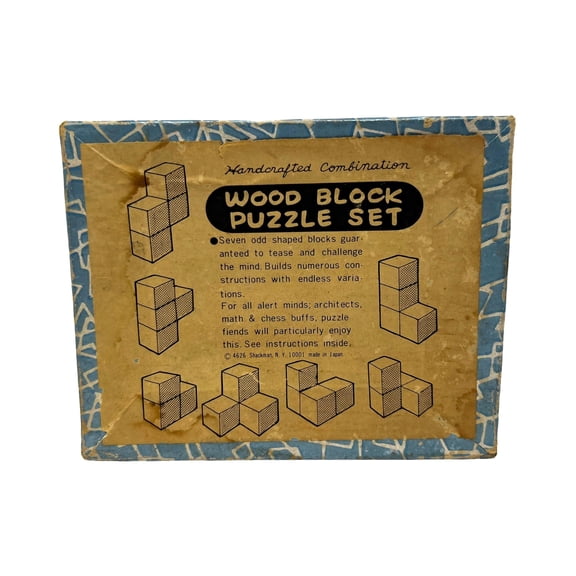 Handcrafted Combination Wood Block Puzzle Set