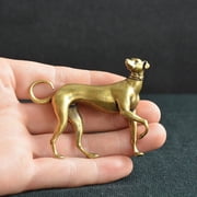 Handcrafted Copper Dog Statue Tea Pet Bronze Sculpture Zen Home Decor Lucky Charm Animal Figurine