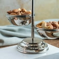 thumbnail image 1 of Handcrafted Copper Double Bowl Stand, Color Chrome, 1 of 8
