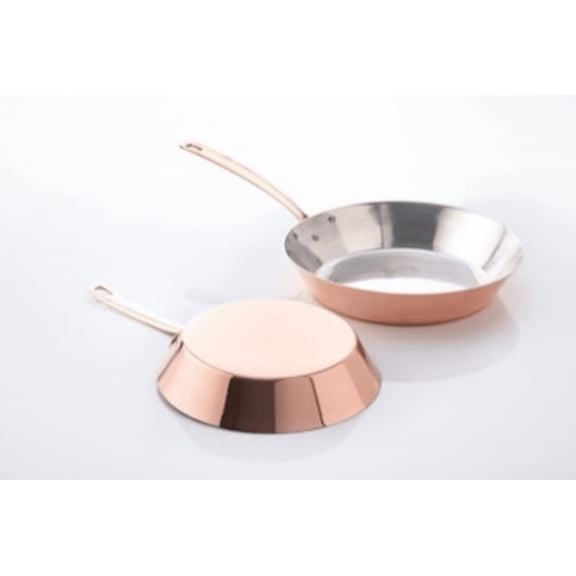 Handcrafted Copper Frying Pan, Premium Tin-Lined Skillet for Cooking & Sauting