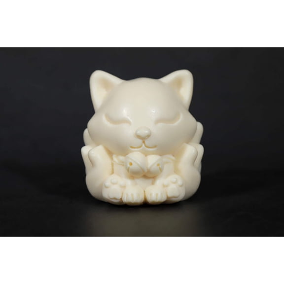 Handcrafted Corozo Nine-Tailed Nut Fox Desktop Decoration