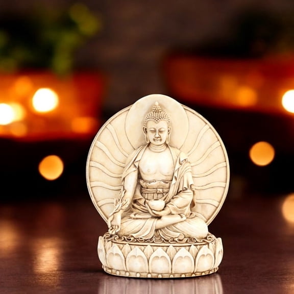Handcrafted Cultured Marble Gautam Buddha Statue - Meditative Pose