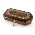 thumbnail image 1 of Handcrafted Cut-Corner Music Box With Arabesque Wood Inlay Design - Once Upon A December, 1 of 2