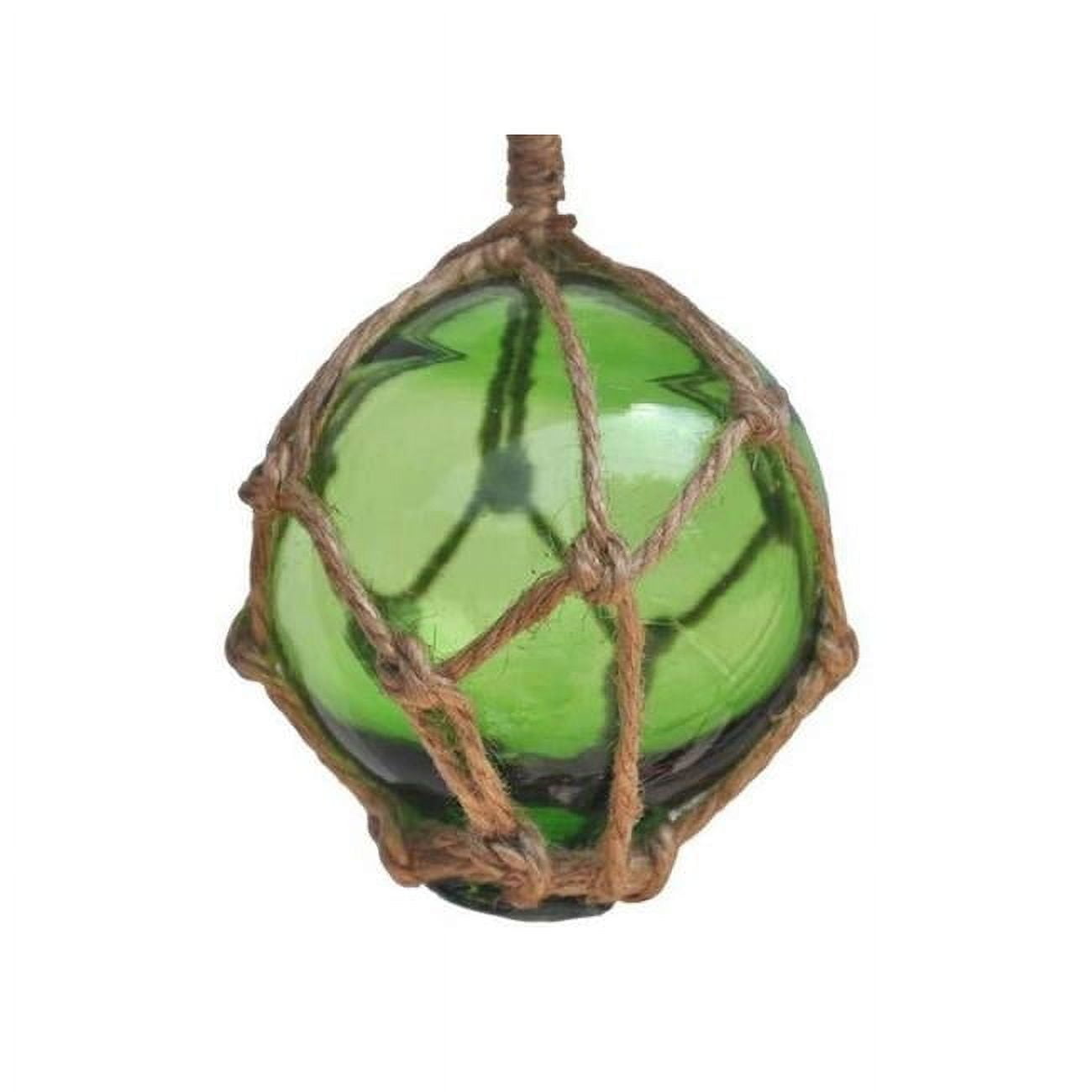 Handcrafted Decor 6 Amber Glass - Old Amber Japanese Glass Ball Fishing  Float with Brown Netting Decoration- 6 in. - Walmart.com