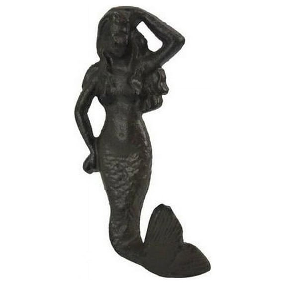 Cast Iron Mermaid Hook 6" - Decorative Mermaid - Nautical Wall Art
