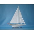 thumbnail image 1 of Handcrafted Decor Intrepid 27 Wooden Intrepid Limited Model Sailboat Decoration- 27 in., 1 of 2
