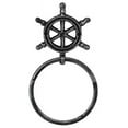 thumbnail image 1 of Handcrafted Decor K-0102A-silver Antique Silver Cast Iron Ship Wheel Towel Holder, 8.5 in., 1 of 1