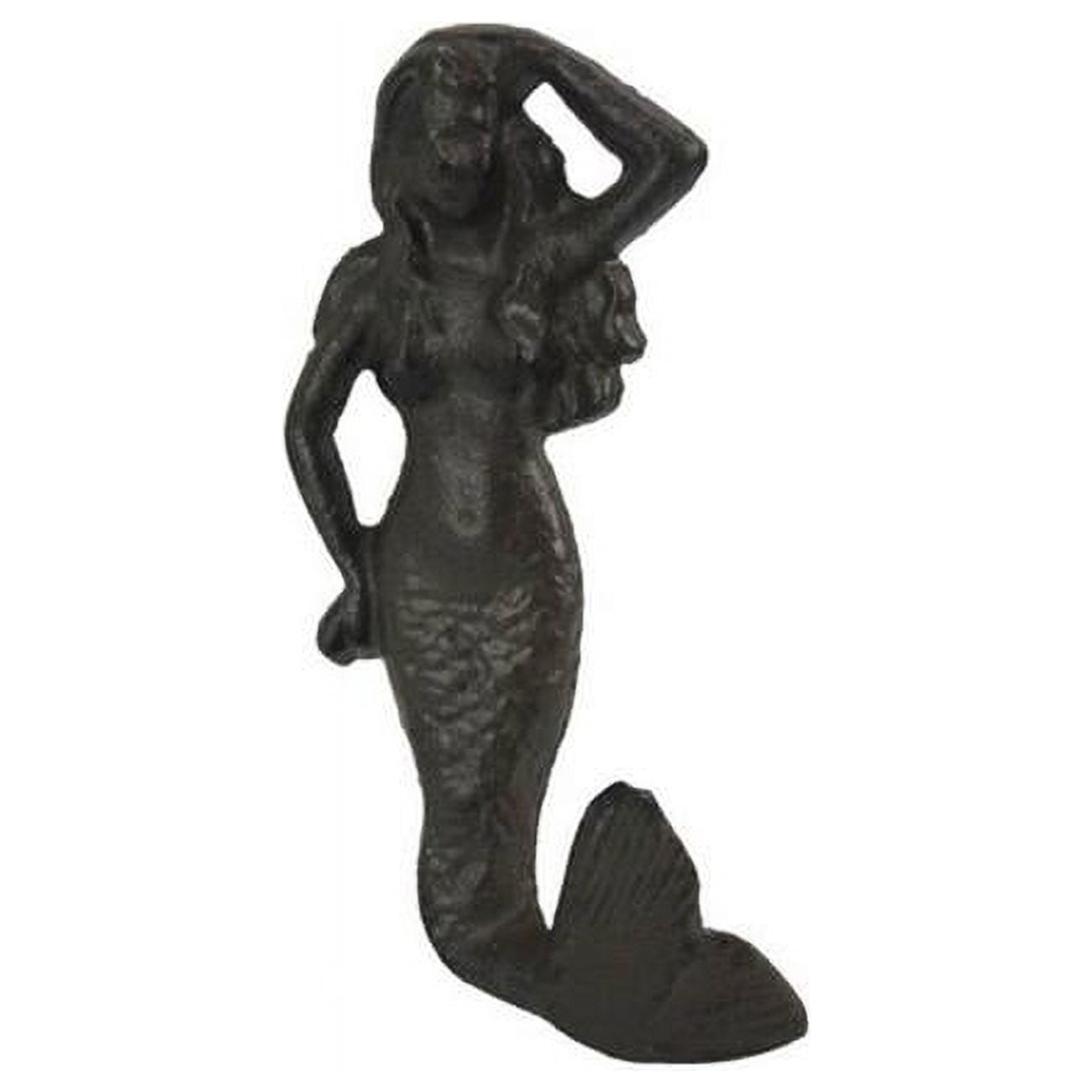 Handcrafted Decor K516cast iron Cast Iron Mermaid Hook 6 in